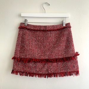 Woven Tweed Blend Skirt